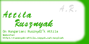attila rusznyak business card